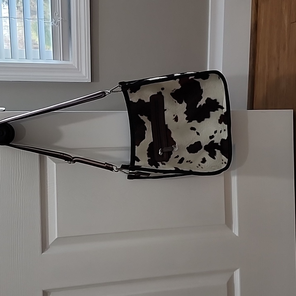 Jen & Co crossbody cow print accessory